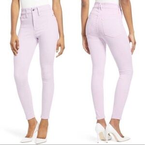 Good American Good Legs Crop Lavender Skinny Jeans